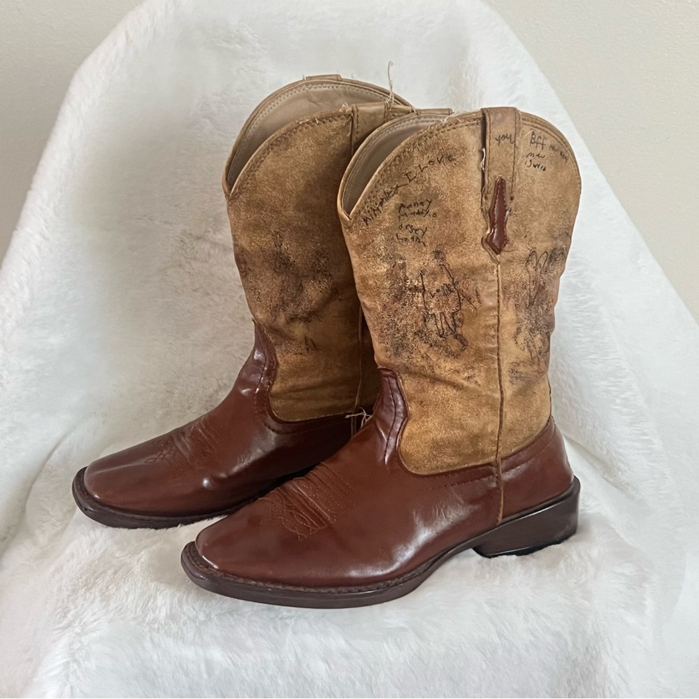 Roper Kids Brown and Tan Boots